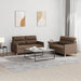 2-delige Loungeset met kussens stof bruin