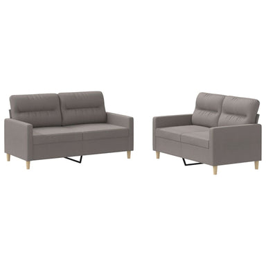 2-delige Loungeset met kussens stof taupe