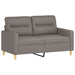 2-delige Loungeset met kussens stof taupe