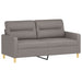2-delige Loungeset met kussens stof taupe