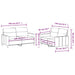 2-delige Loungeset met kussens stof taupe