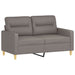 3-delige Loungeset met kussens stof taupe