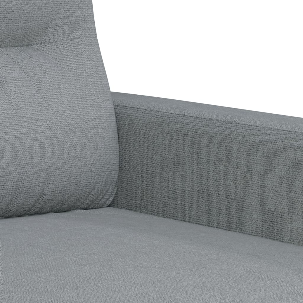 2-delige Loungeset met kussens stof lichtgrijs