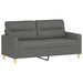 2-delige Loungeset met kussens stof donkergrijs