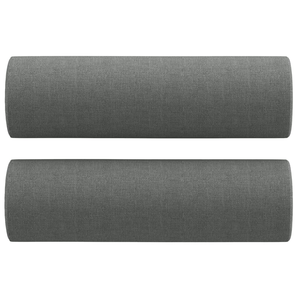 2-delige Loungeset met kussens stof donkergrijs