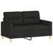 2-delige Loungeset met kussens stof zwart