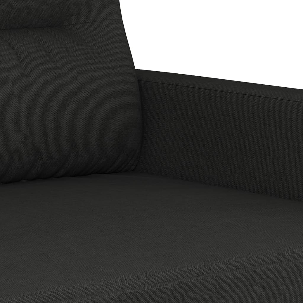 2-delige Loungeset met kussens stof zwart