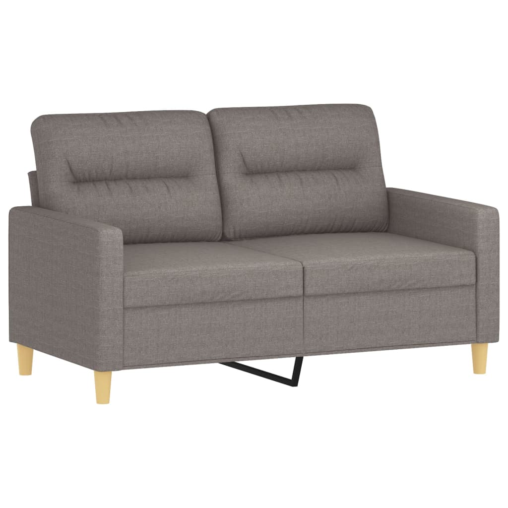 2-delige Loungeset met kussens stof taupe