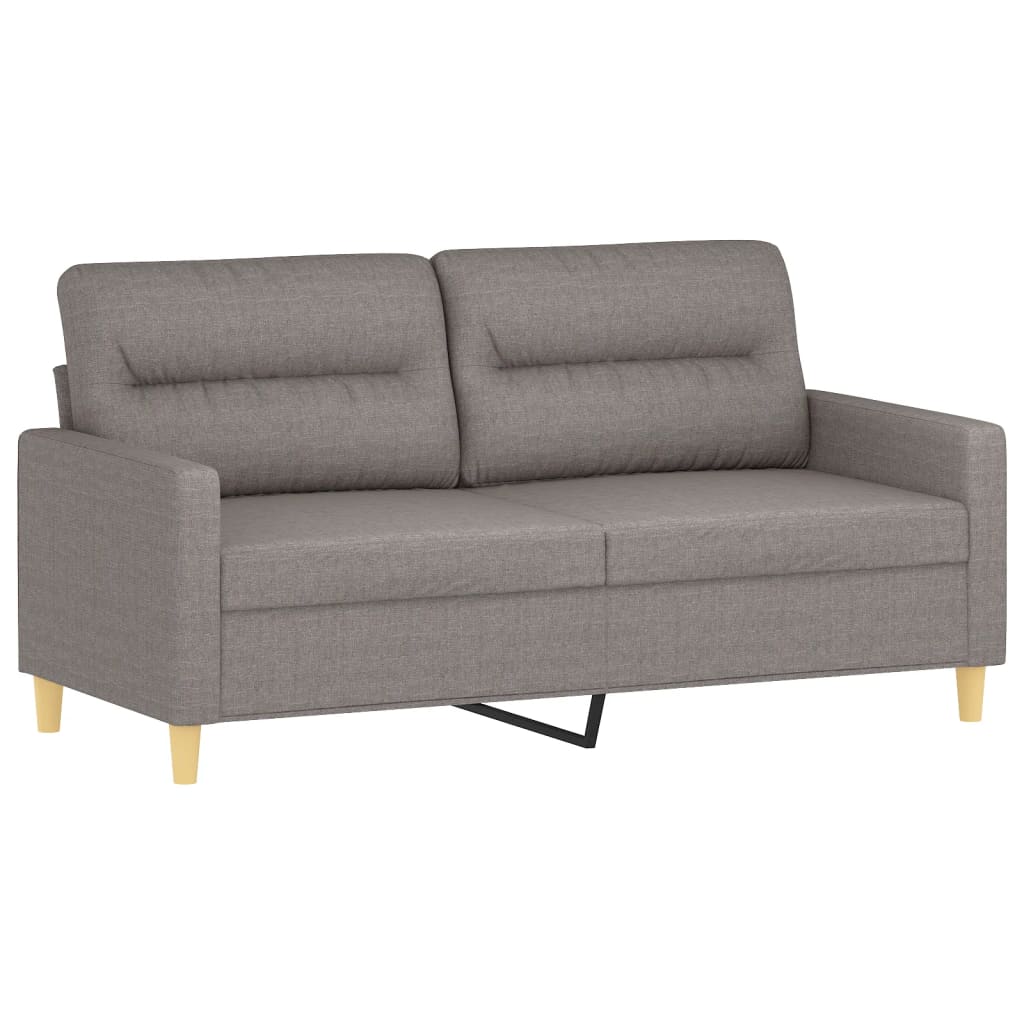 2-delige Loungeset met kussens stof taupe
