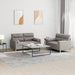 2-delige Loungeset met kussens stof taupe