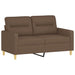 3-delige Loungeset met kussens stof bruin