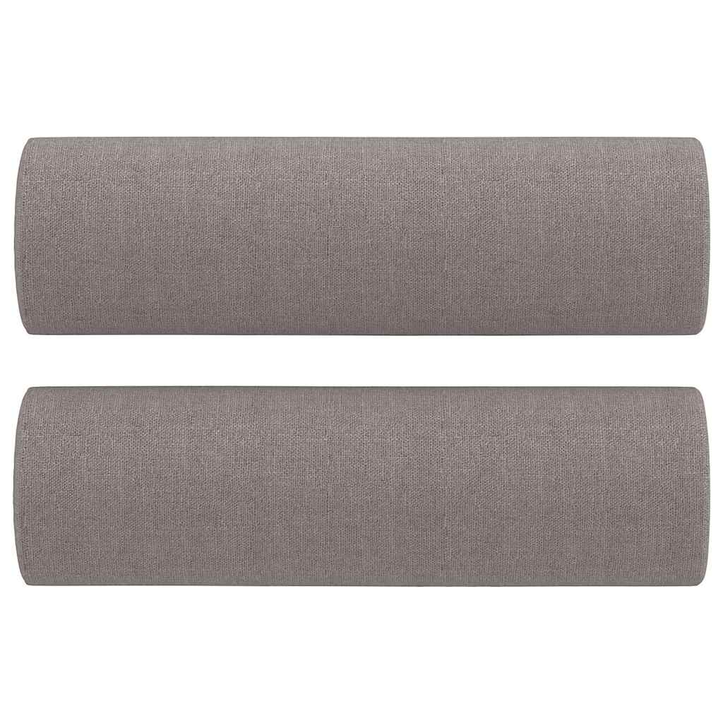 3-delige Loungeset met kussens stof taupe