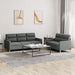 2-delige Loungeset met kussens stof donkergrijs