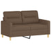 2-delige Loungeset met kussens stof bruin