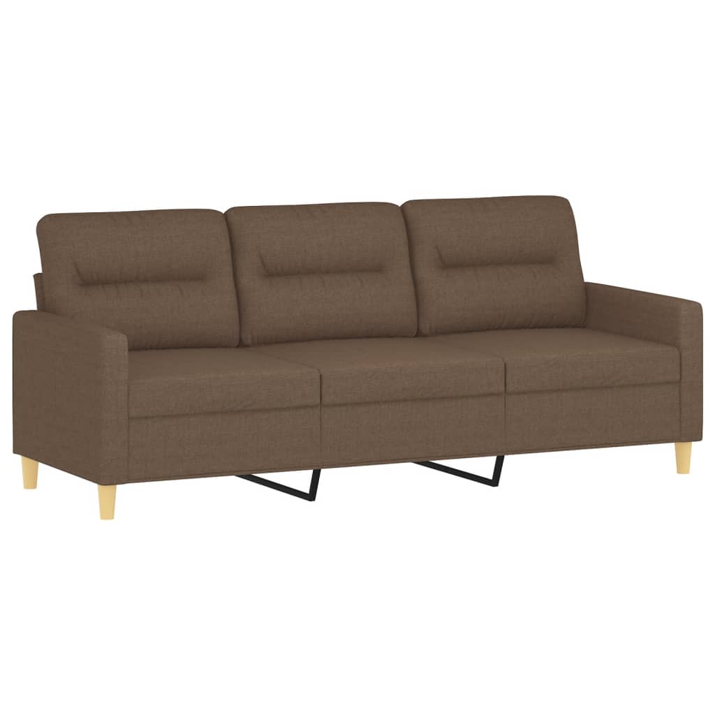2-delige Loungeset met kussens stof bruin