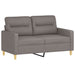 2-delige Loungeset met kussens stof taupe