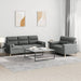 2-delige Loungeset met kussens stof donkergrijs