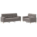 2-delige Loungeset met kussens stof taupe