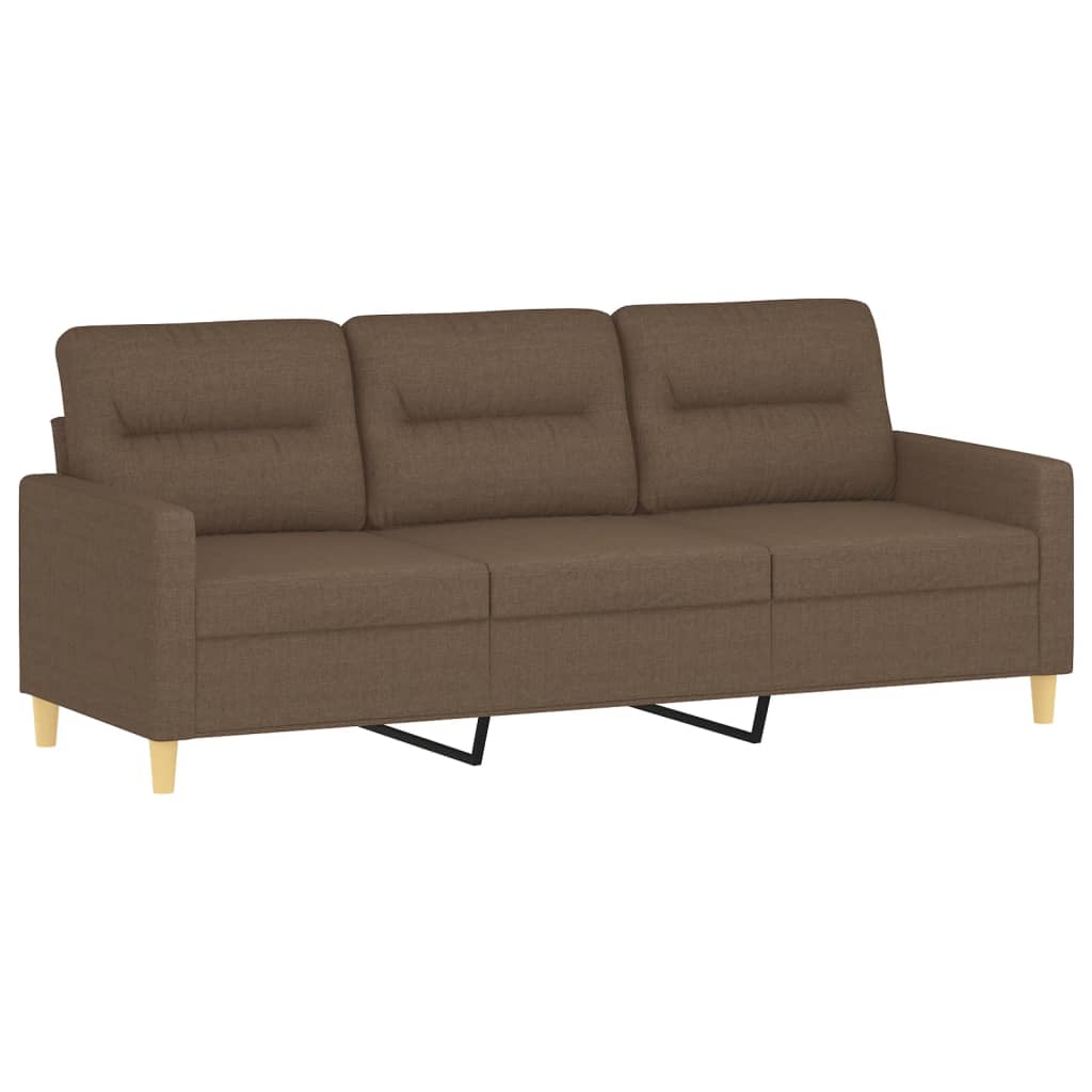 3-delige Loungeset met kussens stof bruin