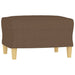 3-delige Loungeset met kussens stof bruin
