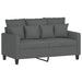 3-delige Loungeset met kussens stof donkergrijs