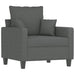 3-delige Loungeset met kussens stof donkergrijs