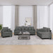 3-delige Loungeset met kussens stof donkergrijs