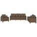 3-delige Loungeset met kussens stof bruin