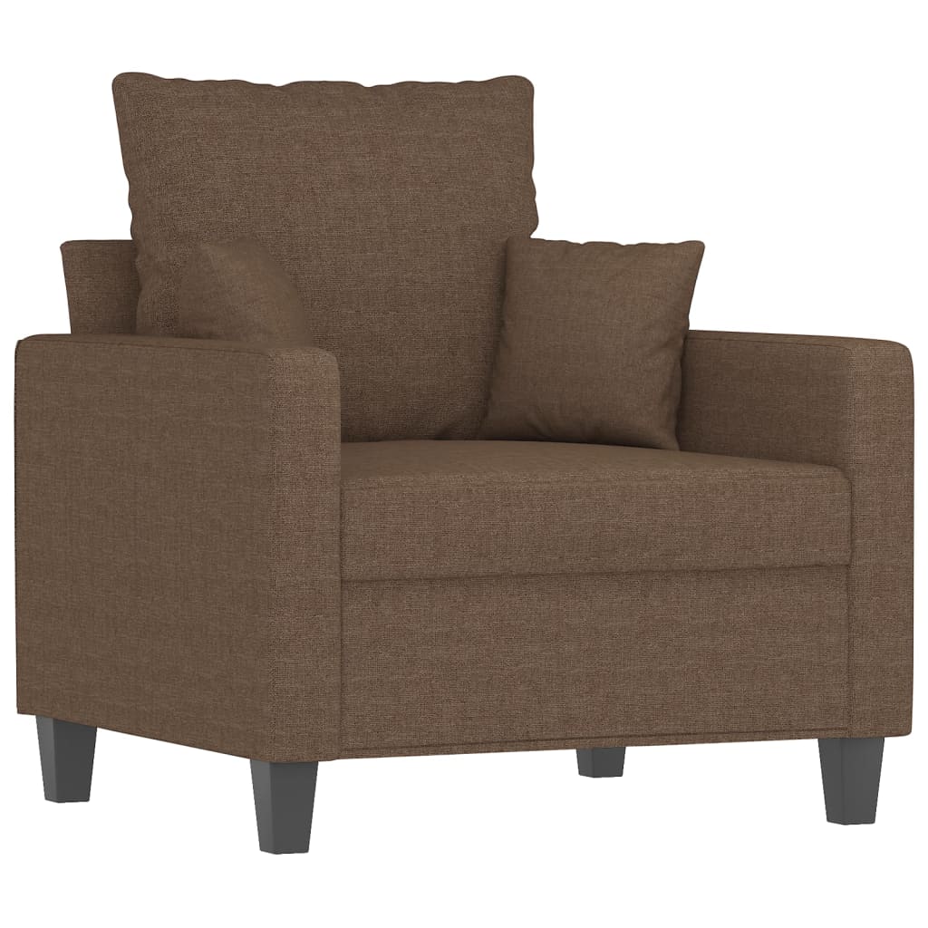 3-delige Loungeset met kussens stof bruin
