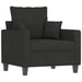 3-delige Loungeset met kussens stof zwart