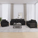 3-delige Loungeset met kussens stof zwart