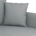 4-delige Loungeset met kussens stof lichtgrijs