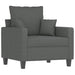 4-delige Loungeset met kussens stof donkergrijs