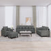 4-delige Loungeset met kussens stof donkergrijs