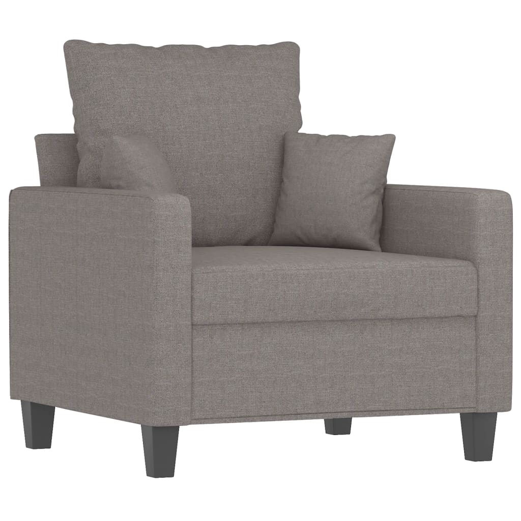 4-delige Loungeset met kussens stof taupe