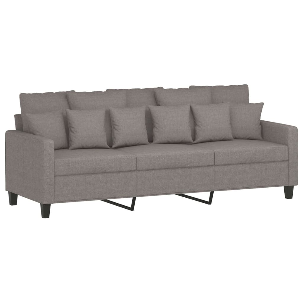 4-delige Loungeset met kussens stof taupe