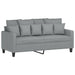 2-delige Loungeset met kussens stof lichtgrijs