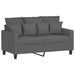 2-delige Loungeset met kussens stof donkergrijs