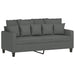 2-delige Loungeset met kussens stof donkergrijs