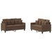 2-delige Loungeset met kussens stof bruin