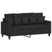 2-delige loungeset met kussens stof zwart