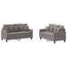 2-delige Loungeset met kussens stof taupe