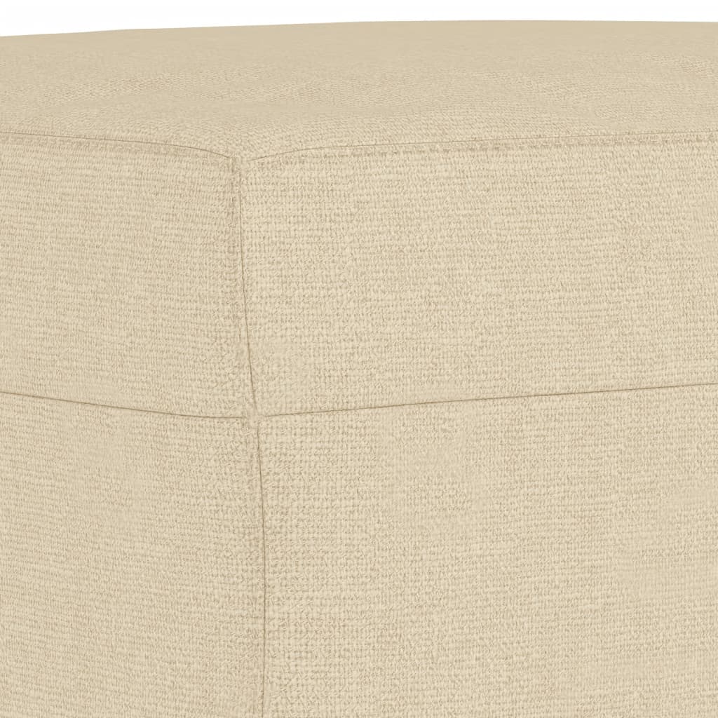 3-delige Loungeset met kussens stof crèmekleurig