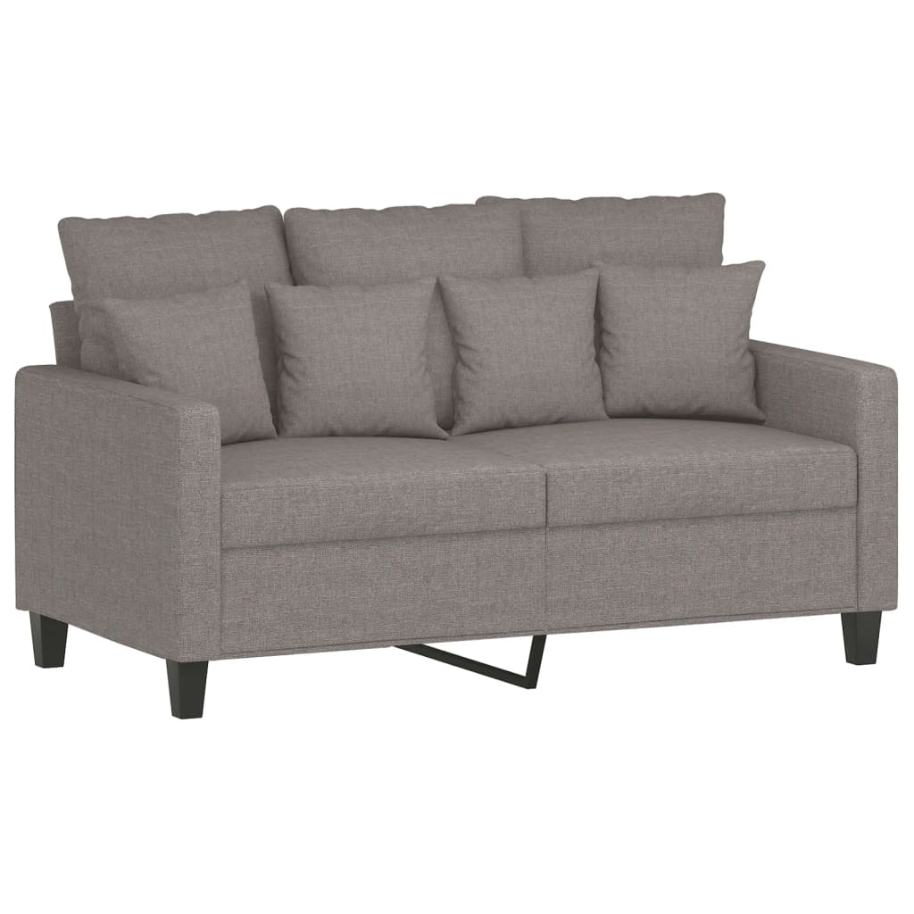 3-delige Loungeset met kussens stof taupe