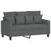 2-delige Loungeset met kussens stof donkergrijs