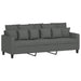 2-delige Loungeset met kussens stof donkergrijs