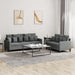 2-delige Loungeset met kussens stof donkergrijs