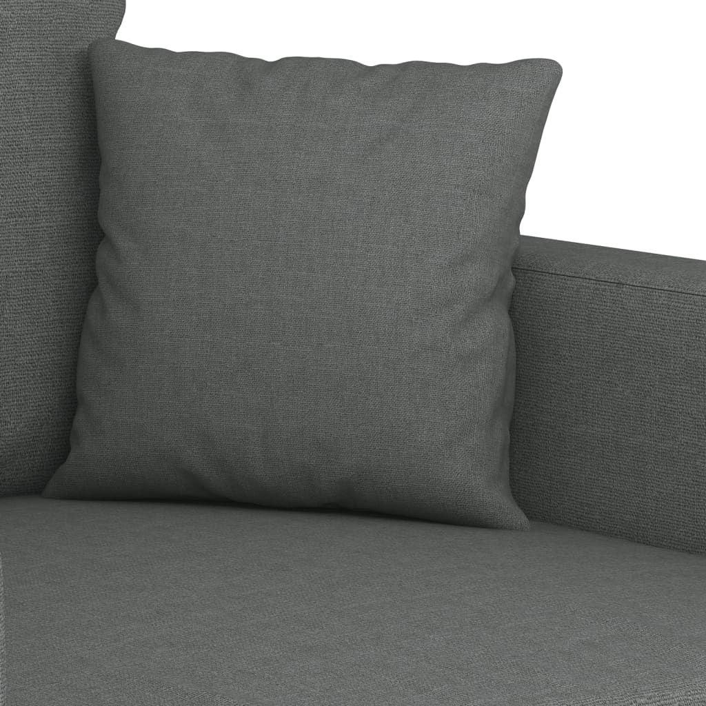 3-delige Loungeset met kussens stof donkergrijs