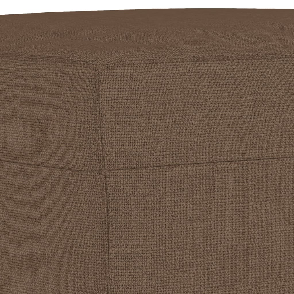 4-delige Loungeset met kussens stof bruin