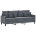 3-delige Loungeset met kussens fluweel donkergrijs